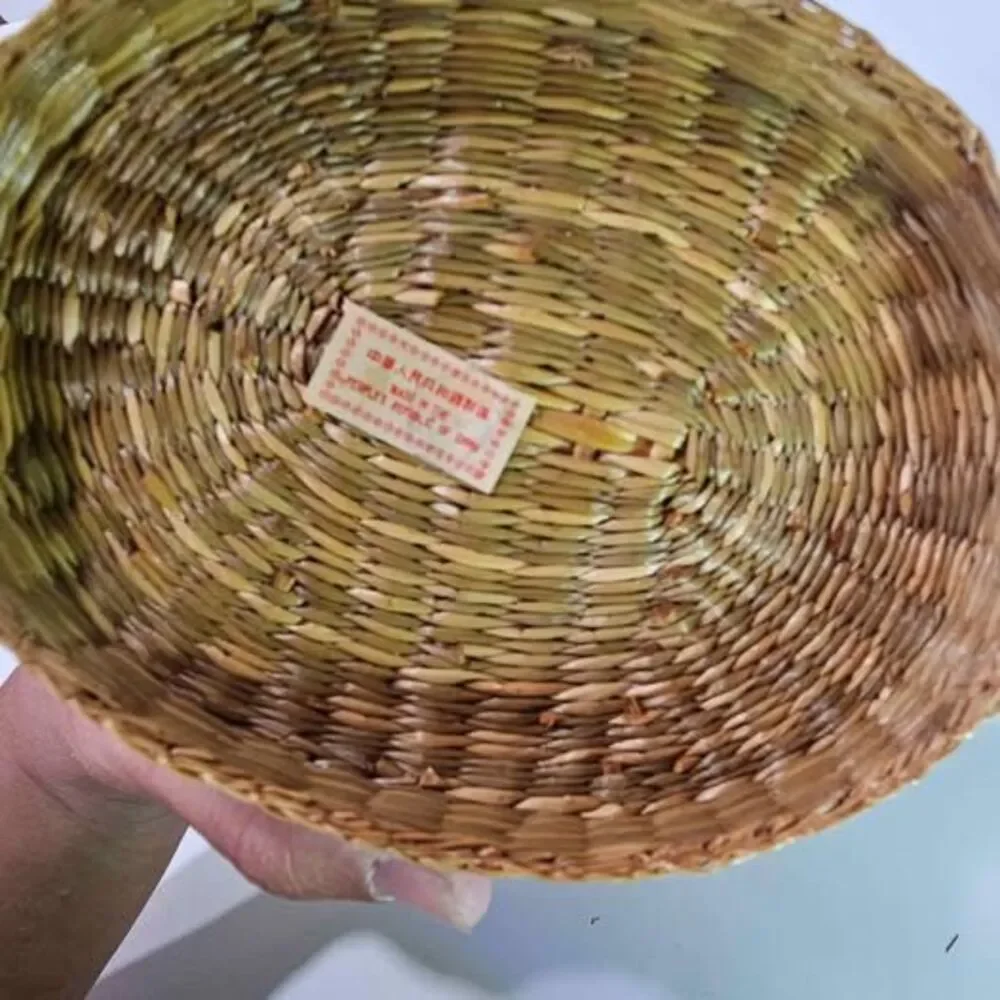 Small little Woven basket with floral decor